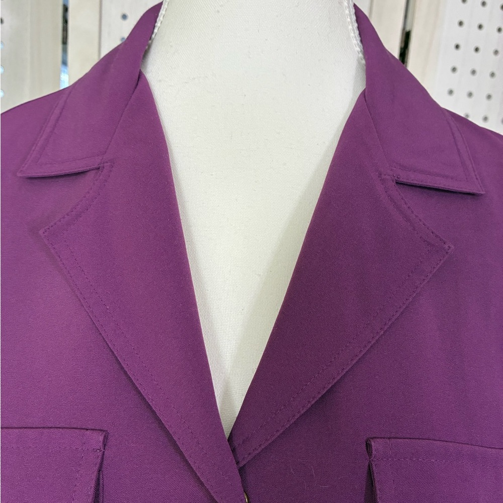 Purple Cathy Che Stretch Top Size 12 - Picture 7 of 9